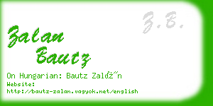 zalan bautz business card